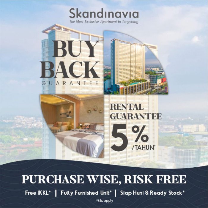 Apartemen fullfurnish bayar 10 juta huni dekat bandara soetta