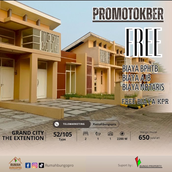 Cluster grandcity the extention free semua biaya lokasi strategis