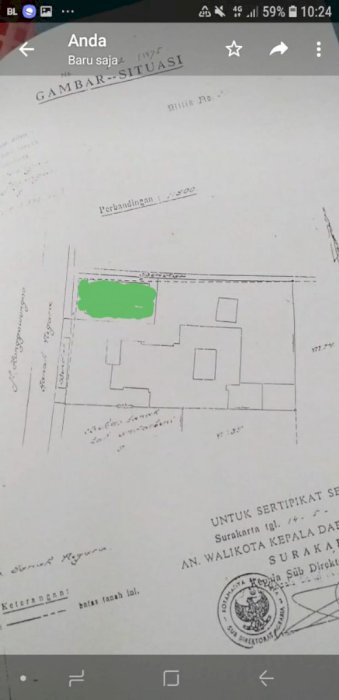 Dijual Tanah Strategis Pinggir Jl Honggowongso Solo