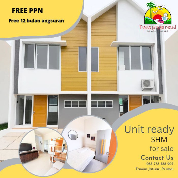 free angsuran 12 bulan, free surat2 shm, free biaya kpr