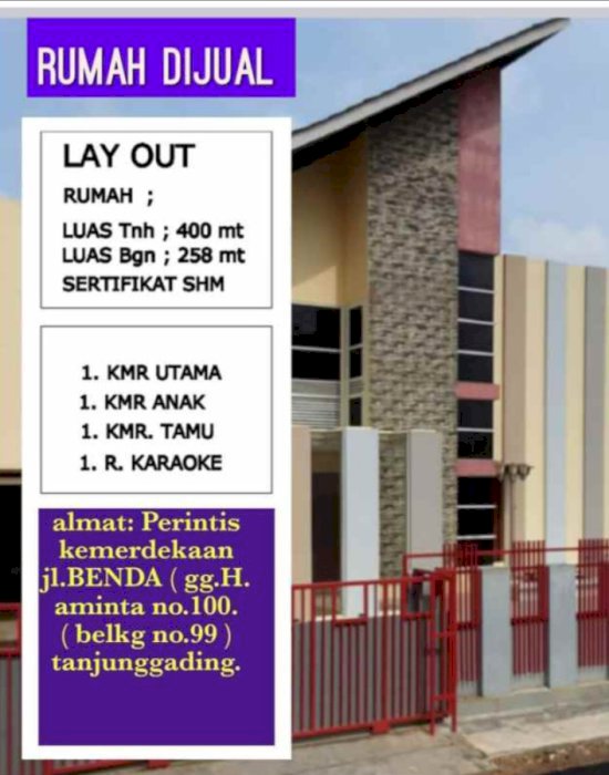RUMAH UNIK DIJUAL CEPAT