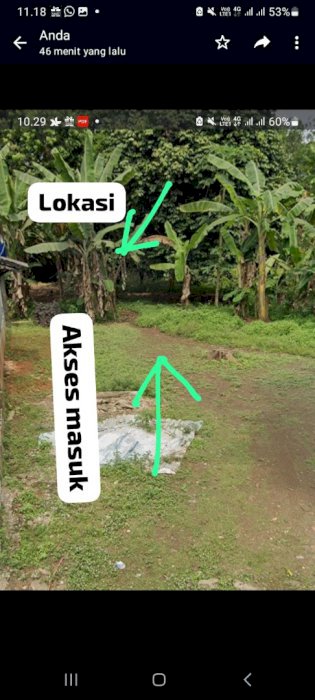 Di jual tanah 1 lokasi depan belakang beda harga permeter nya.