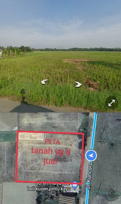 Jual tanah pinggir jalan