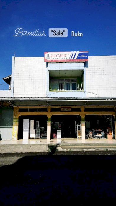 Ruko 2 lantai, Luas tanah 195m(13, 5 tumbak) lebar muka 12m, SHM