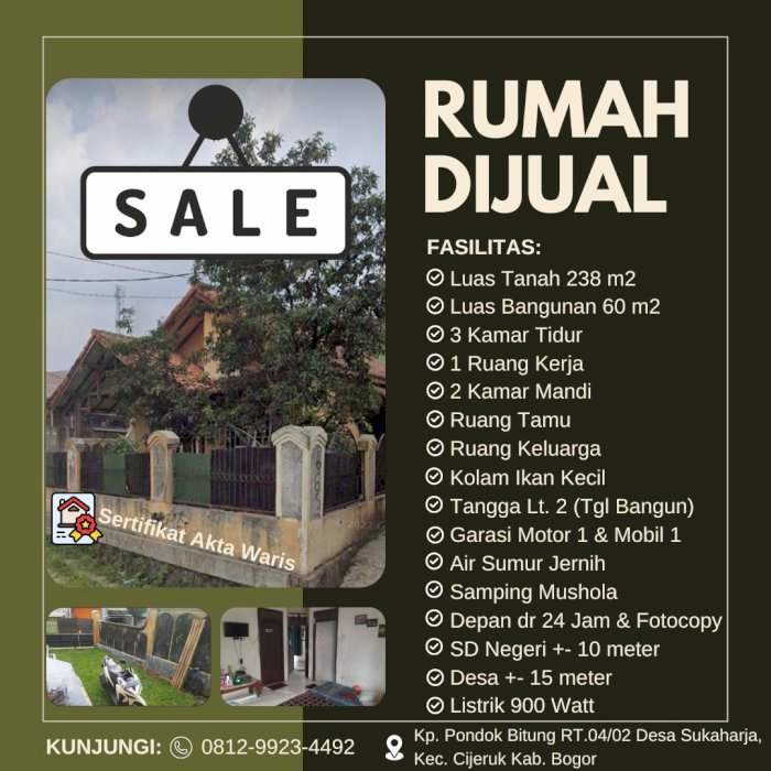 Rumah Strategis Pinggir Jalan