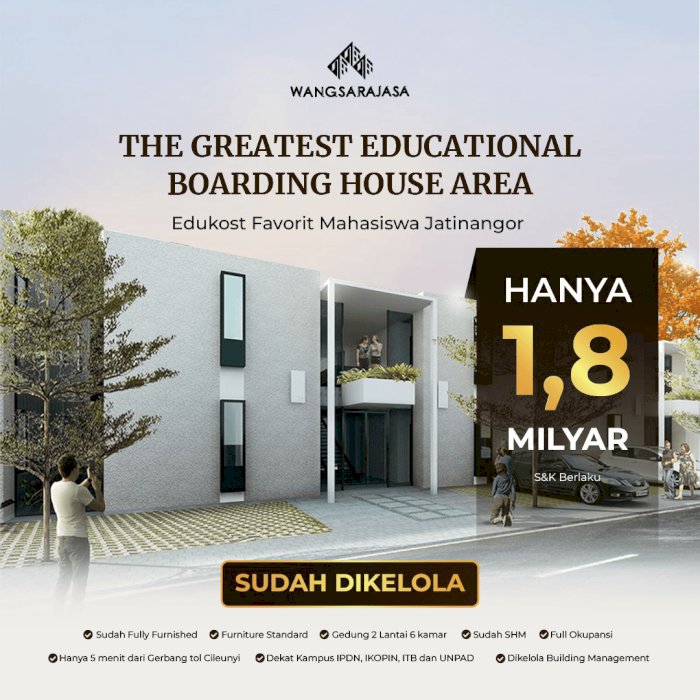 Rumah Kost terbesar di jatinangor bandung jawa barat