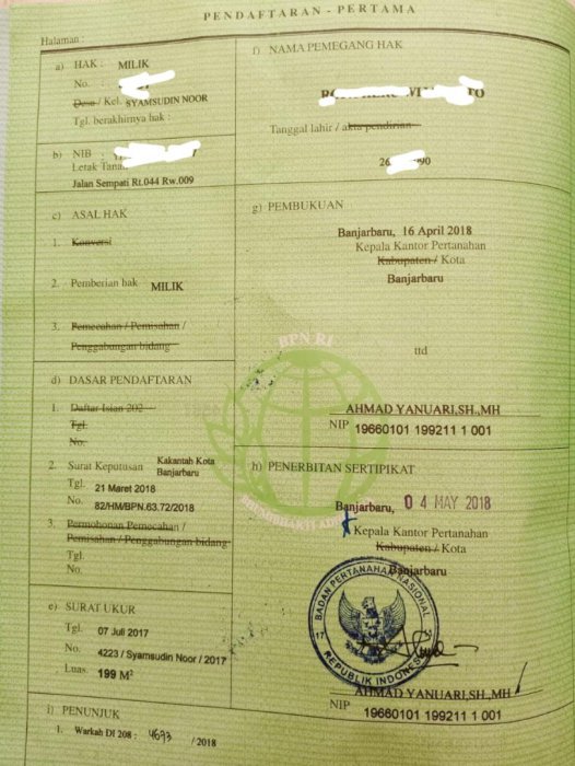 Di Jual tanah 200m²