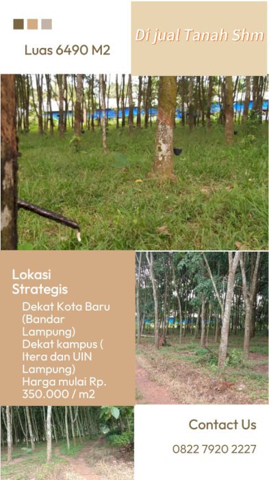 Di Jual Tanah dengan luas 6490 M2