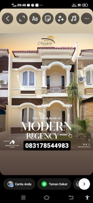 Rumah komersil new sudah dengan interior