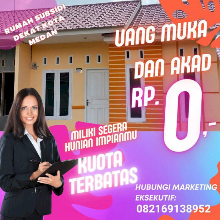 Dijual rumah subsidi baru tanjung anom 5 menit ke rs adam malik medan