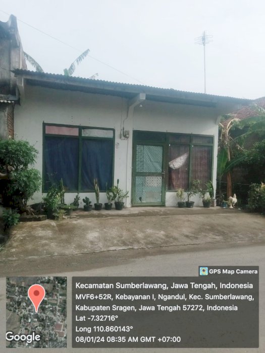 Jual tanah Bonus Bangunan 6x8M