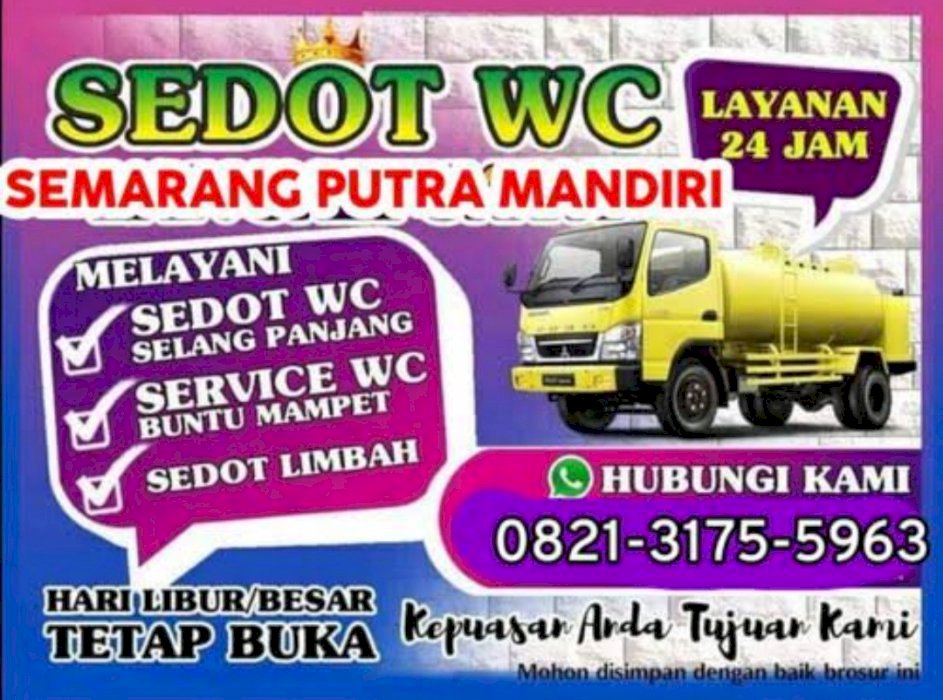 Jasa Sedot Wc Semarang Harga Mulai 85rb/ Kubik Termurah