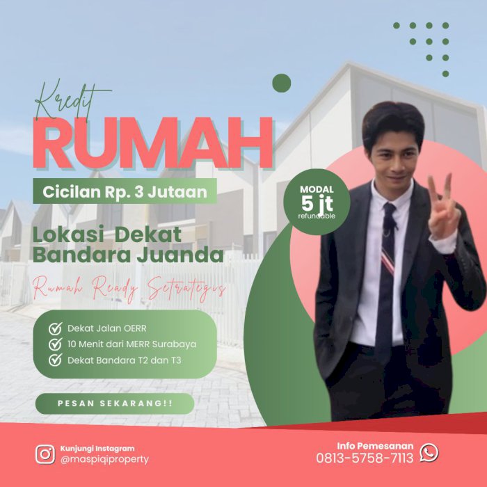 Kredit Rumah Tanpa DP Dekat UINSA Guning Anyar