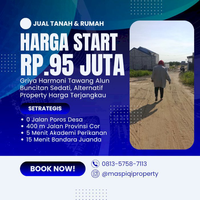 Tanah Siap Bangun Griya Harmoni Tawang Alun