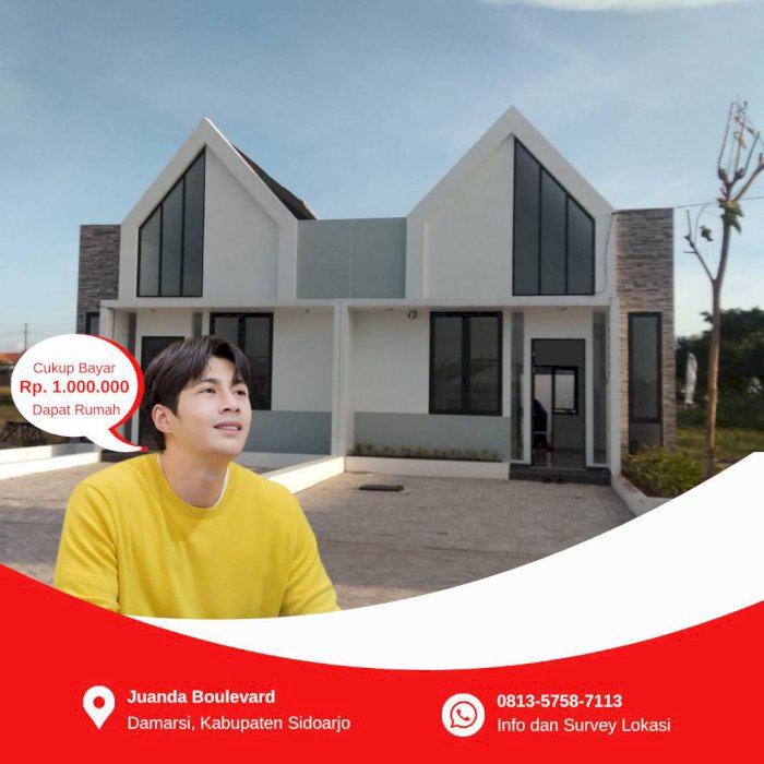 Cukup Bayar 1 Juta Dapat Rumah di Perumahan Juanda Boulevard