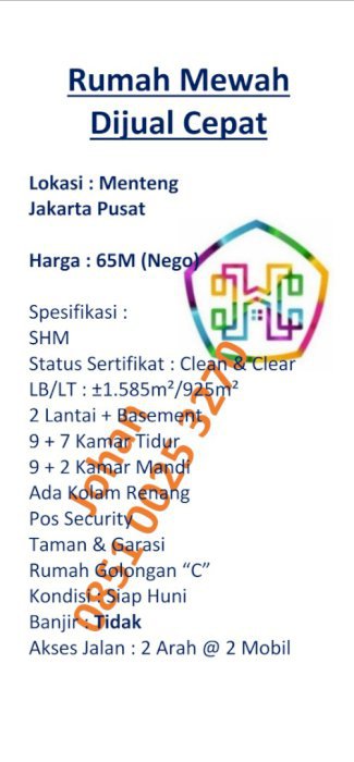 Rumah Mewah dengan Kolam Renang Di Jual daerah Menteng Jakarta Pusat