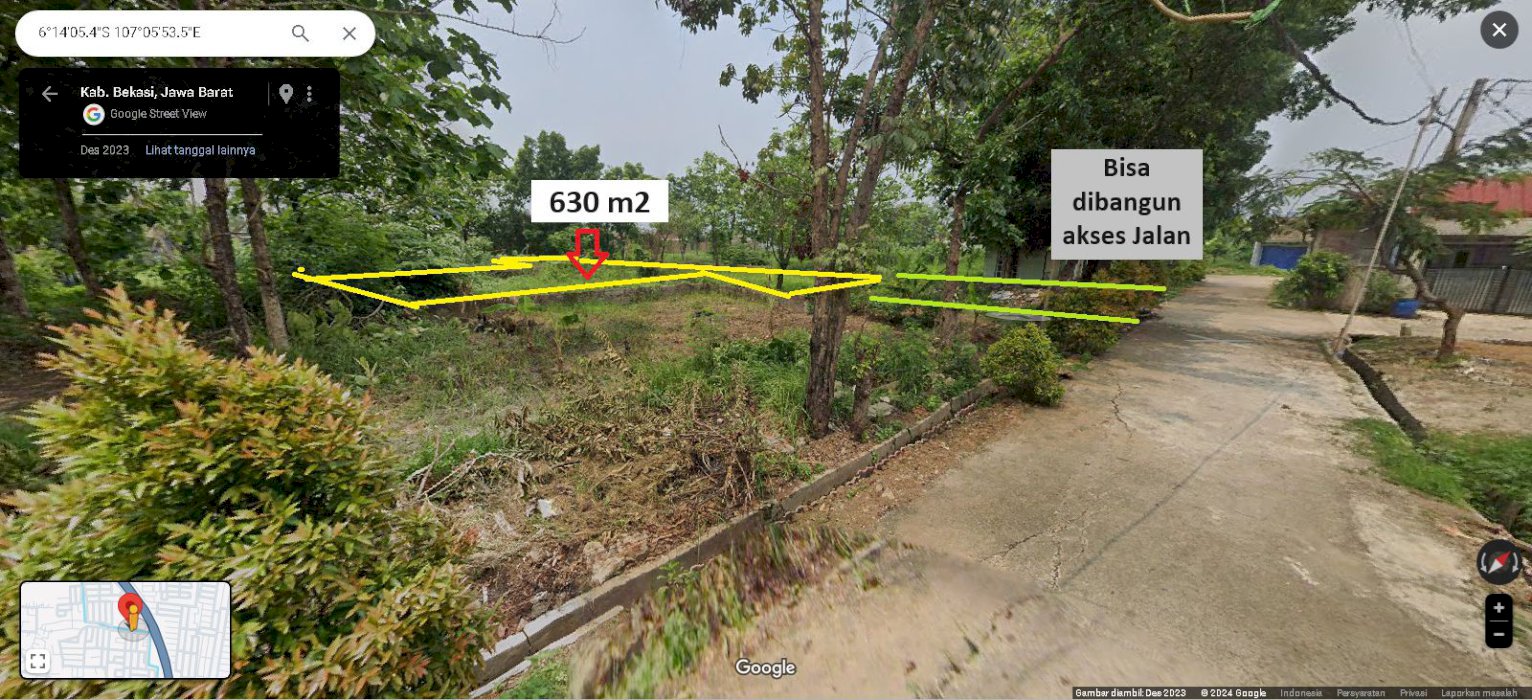 Tanah 630 m2 Wanasari, Cibitung