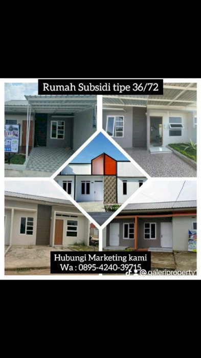 Jual rumah KPR, rumah subsidi dan komersil bisa cash dan KPR