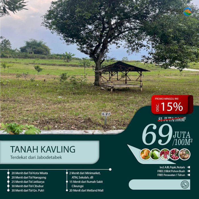 TANAH KAVLING TERDEKAT DARI CIBUBUR