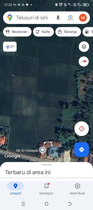 Jual sawah dekat jln utama