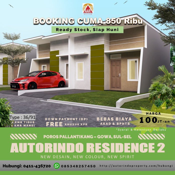 RUMAH SUBSIDI MAKASSAR GOWA, PERUMAHAN AUTORINDO RESIDENCE