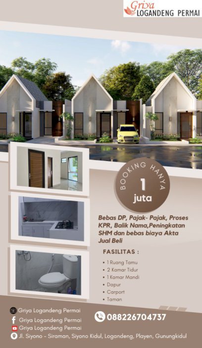 Solusi rumah murah tapi nyaman, aman dan strategis dengan type 36/72