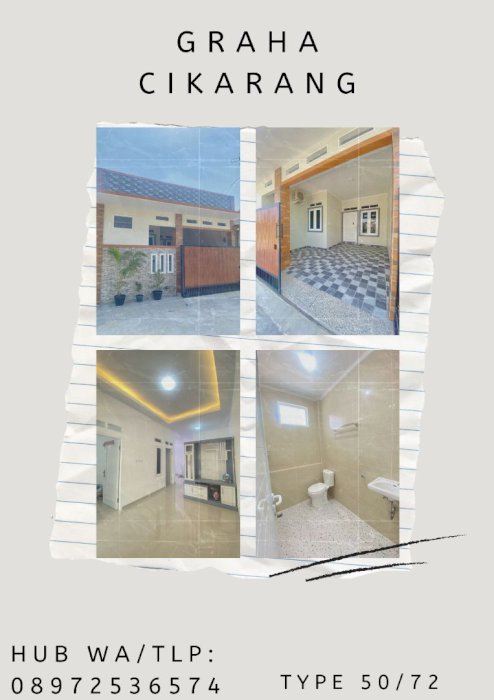 Rumah di cikarang dekat dengan pusat kota,stasiun,mall SGC, kawasan