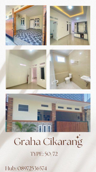 Rumah di cikarang dekat dengan kawasan industri dan stasiun, mall sgc