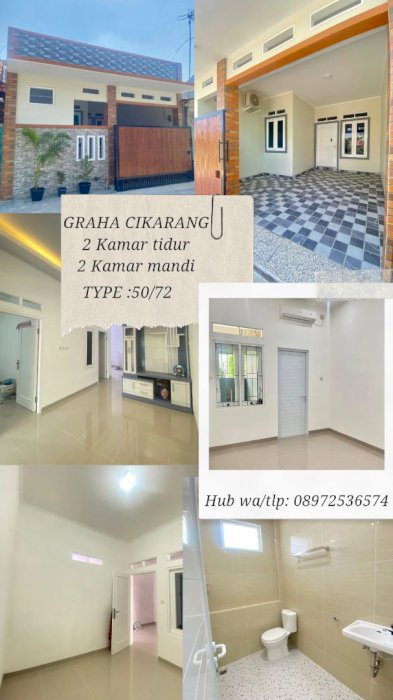 Rumah di cikarang dekat dengan stasiun,lemah abang,kawasan, pusat kota