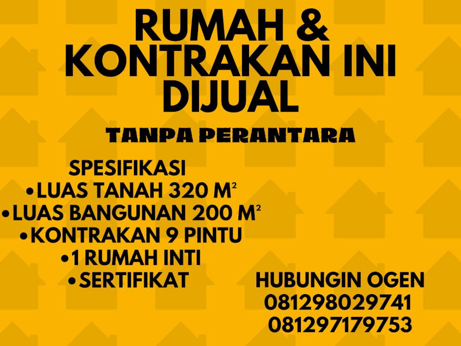 Dijual (TANPA PERANTARA) Rumah&Kontrakan daerah sawah baru