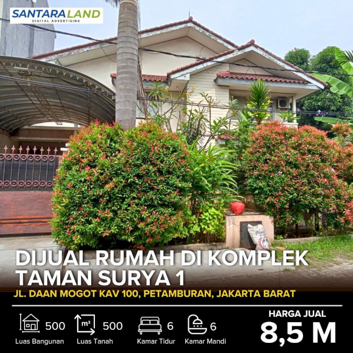 Dijual Rumah di Komplek Taman Surya 1