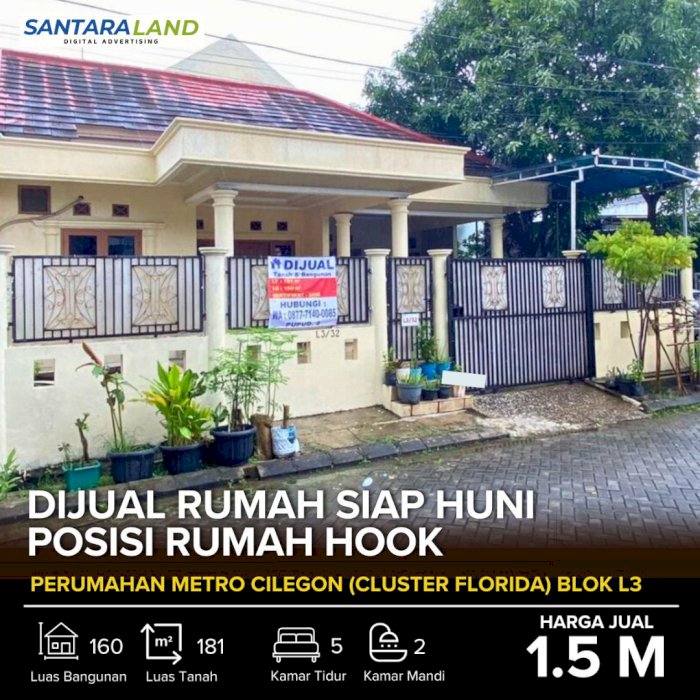 DIJUAL RUMAH SIAP HUNI – HOOK, 2 LANTAI