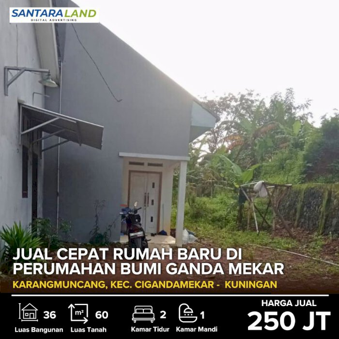 Jual Cepat Rumah Baru di Perumahan Bumi Ganda Mekar Harga Terjangkau!