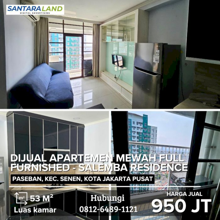 DIJUAL UNIT APARTEMEN MEWAH FULL FURNISHED – SALEMBA RESIDENCE