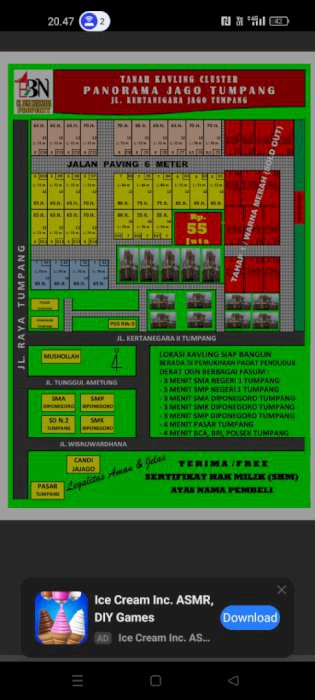 Tanah Kavling PANORAMA JAGO TUMPANG