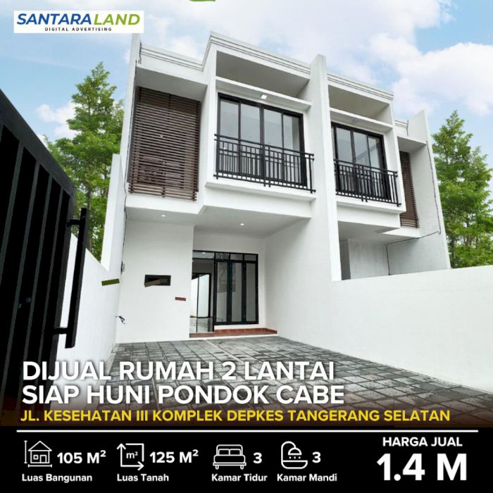 Dijual Rumah 2 Lantai Siap Huni – Pondok Cabe, Tangerang Selatan
