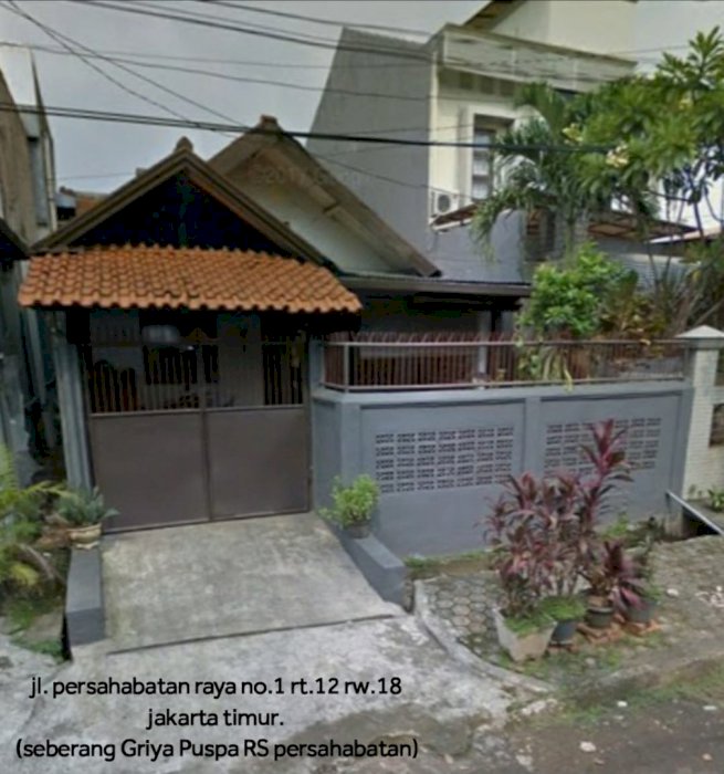 Dijual Cepat Lokasi Strategis Jl.Persahabatan Raya Jaktim Rawamangun