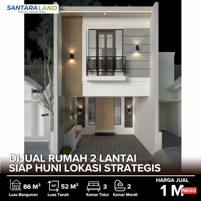 Dijual Rumah 2 Lantai Siap Huni – Lokasi Strategis di Depok Utara