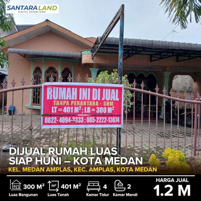 DIJUAL RUMAH LUAS & SIAP HUNI – KOTA MEDAN