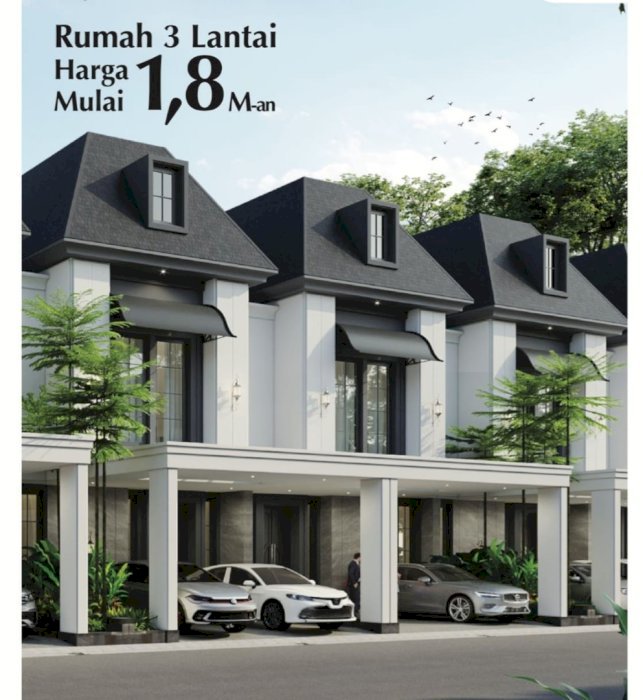 Dijual rumah 3 lantai di bambu apus jakarta timur