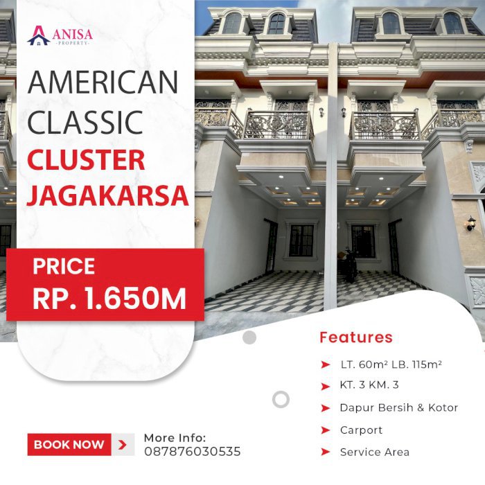 RUMAH AMERICAN CLASSIC SIAP HUNI DI JAGAKARSA