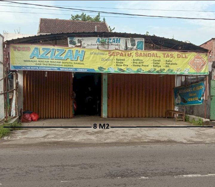 Di jual rumah lokasi pinggir jalan raya Menganti Gresik