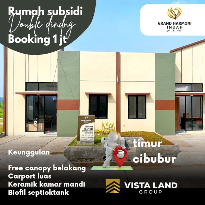 Rumah Subsidi di Jalan Provinsi dan tdk banjir