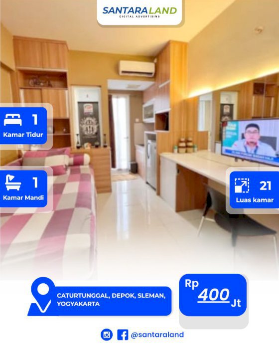 DIJUAL UNIT APARTEMEN STUDENT CASTLE A307 – TYPE STUDIO