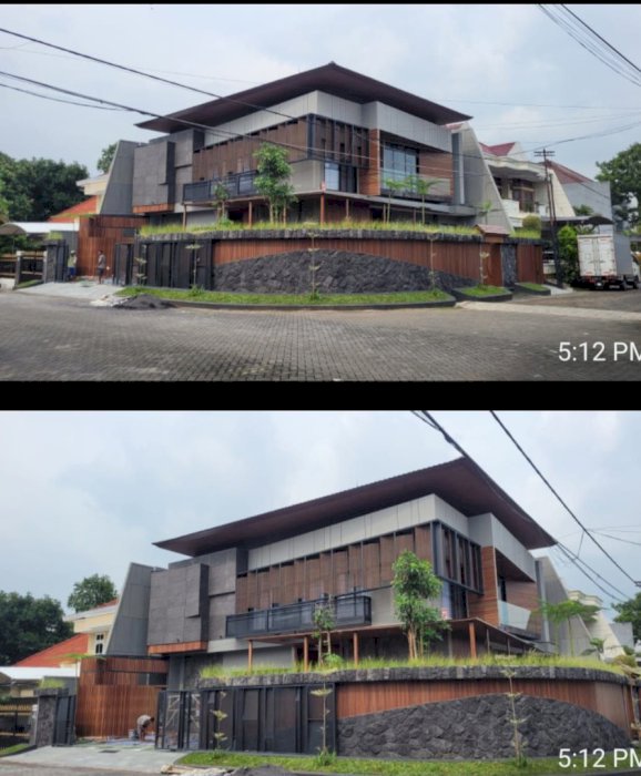 *Tropical House With Waterfall* Lokasi di Manyar Surabaya