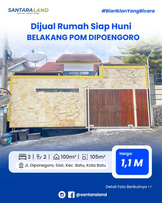 Dijual Rumah Siap Huni PUSAT KOTA BATU