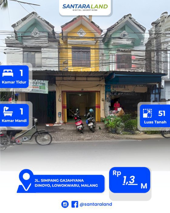 DIJUAL RUKO DINOYO STRATEGIS – MALANG