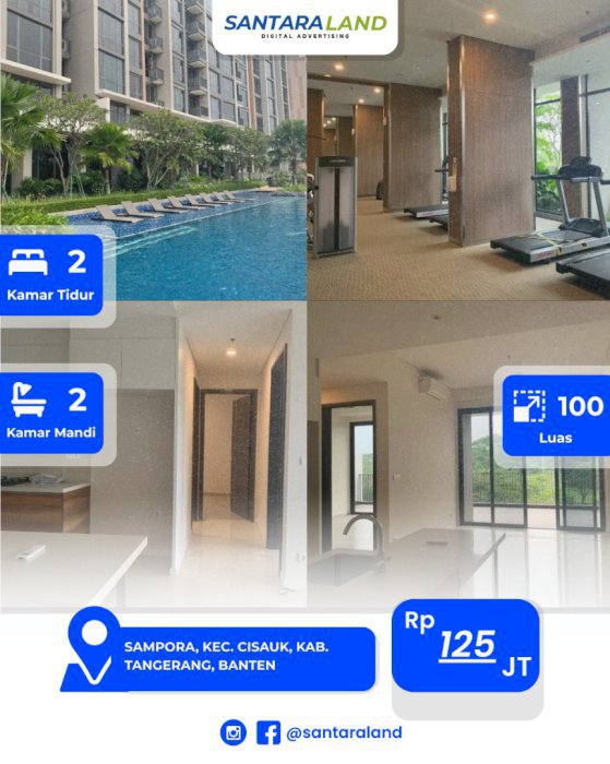 DISEWAKAN APARTEMEN MARIGOLD NAVAPARK BSD – 2BR UNFURNISHED