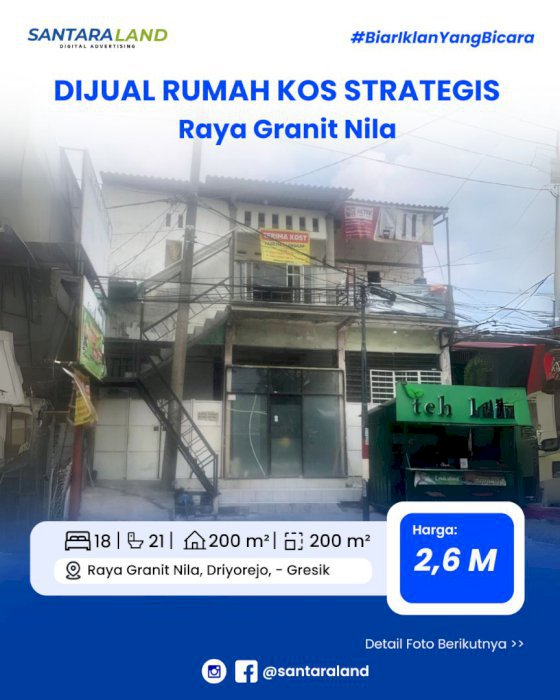DIJUAL RUMAH KOS STRATEGIS