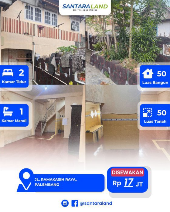 Rumah Kontrakan Murah & Berkualitas di Bambang Utoyo, Palembang